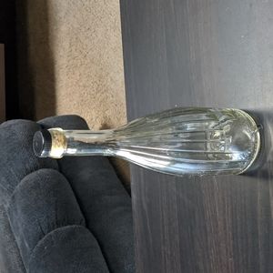 Clear glass wine bottle
